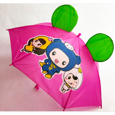 Maruko Cartoon Pattern Children's Umbrella Gift Printing Advertising Umbrella Ear Umbrella Kindergarten Children's Day Gift Long Umbrella