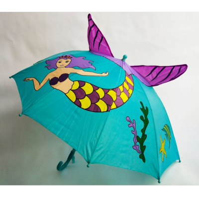 Mermaid Children's Umbrella Cartoon Printing Advertising Gift Umbrella Ear Umbrella Kindergarten Gifts Umbrella Custom Wholesale Umbrella