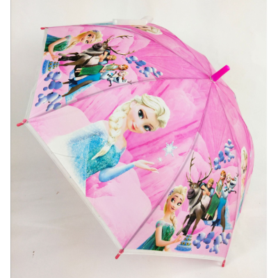 Ice Princess Children's Umbrella Creative Advertising Cartoon Pattern Printing Boys and Girls Gift Umbrella Transparent Children's Umbrella