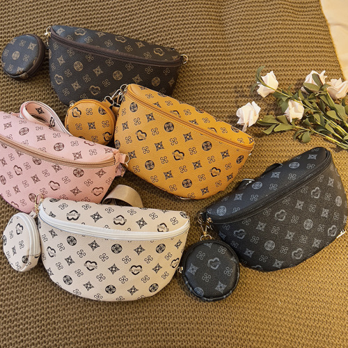 fashion waist bag two-piece set 2023 southeast asian foreign trade messenger bag guangzhou women‘s bag new wholesale women‘s shoulder bag