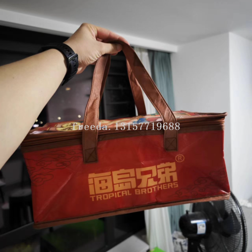 现货加厚无纺布手提保温包荔枝保鲜冷藏保冷袋商用包装袋外卖袋子