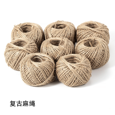 Wholesale Primary Color Retro Hemp Rope Handicraft DIY Material Rope Flower Shop Supplies Flowers Gifts Packing Ribbon