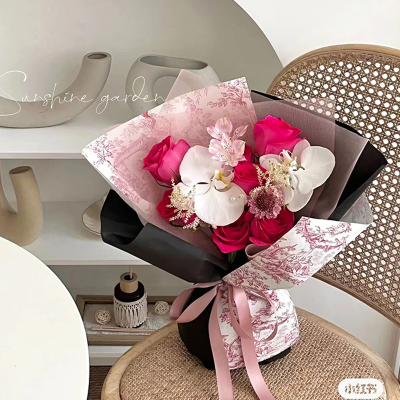 European-Style Retro Kraft Paper Flowers Wrapping Paper Bouquet Special Floriculture Dacal Paper Flower Shop Material 