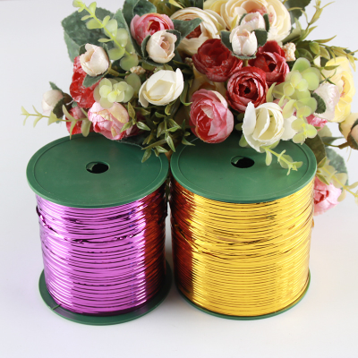 Colorful Iron Wire Ribbon DIY Handmade Soft Iron Wire Shaping Net Flower Bouquet Packaging Gift Candy Sealing Rope