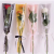 English Single Bag Wholesale Rose Flower Bag Carnation Bouquet Flowers Packing Bag Transparent Triangle Dacal Paper