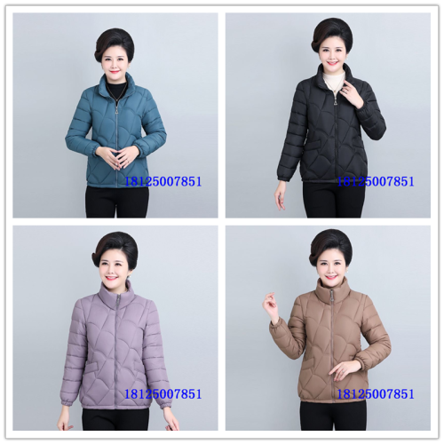 new middle-aged mom winter cotton-padded jacket cotton-padded clothes middle-aged and elderly women‘s clothing thickened warm down cotton jacket women