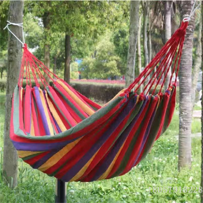 Hammock Outdoor Double Anti-Flip Single Thickened Canvas Student Indoor Dormitory Bedroom Swing Lazy Glider