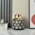 Simple Modern Light Luxury White Black Gold Plating Ceramic Vase Flower Domestic Ornaments Three-Piece Set Prepared Salt