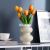 Factory Direct Sales High Sense Light Luxury Vase Creative Decoration Living Room TV Cabinet Hallway Cream Style Ceramic Flower Container