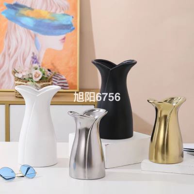 Nordic Affordable Luxury Simple Decoration Modern Ceramic Vase Hydroponic Flower Living Room TV Cabinet Dining Table Decorations