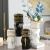 Creative Art Design Personalized Vase Electroplated Ceramic Vase Home Exhibition Hall Vase Ornament Decoration Living Room Bedroom