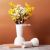 Ceramic Vase Nordic Modern Minimalist White Dried Flowers Flower Container Home Living Room Soft Decorations Decoration Wholesale