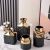 New Chinese Style Isolation Electroplating Surface Ceramic Vase Flower Plug Handicraft Equipment Ornaments Pieces Decoration Black and White Flower Shop Materials