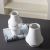 Nordic Creative Double Cone Thin Waist Shape White Ceramic Vase Home Decoration Plain Burning Striped Brushed Craft Ornaments