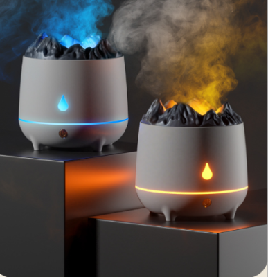 New Cross-Border Flame Mountain Aroma Diffuser Household Spray Fragrance Machine High-Frequency Ultrasonic Essential Oil Humidifier