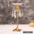 New Affordable Luxury Style Iron Crystal Candlestick Romantic Candlelight Dinner Wedding Candlestick Decoration Golden Creative Candlestick