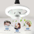 360 ° Shaking Head Fan Lamp Bedroom Bathroom Remote Control LED Ceiling Light High Power Fan Lamp