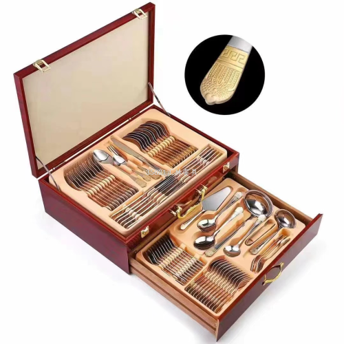foreign trade hot selling stainless steel kitchen supplies kitchenware tableware 72 & 84 sets of knives steak knives， forks and spoons