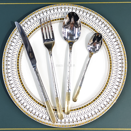 foreign trade hot selling stainless steel tableware bsd-201 series western steak knife fork spoon tea spoon tea fork 6pc
