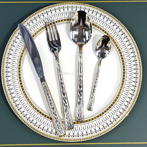 foreign trade hot selling stainless steel tableware bsd-201 series western steak knife fork spoon tea spoon tea fork 6pc