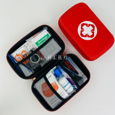 Eva Hard Shell First Aid Kit Portable Fire Outdoor Car Family Life-Saving Emergency Kit Full Set Manufacturer Wholesale