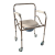 folding portable medical steel shower toilet commode chair with wheels for elderlyPortable Plastic Toilet Chair Foldable