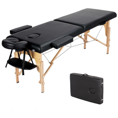 Foldable Facial Bed Portable Physiotherapy Massage Mobile Tattoo Couch Beauty Salon Wooden Leg Massage Couch