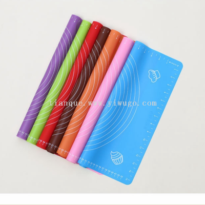 Silicone Rolling Noodles Baking Mat Dough Kneading Food Grade Baking Pad Flour Flap Scale Non-Stick Cooking Mat