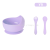 Children's Tableware Set Baby Silicone Bowl Set Baby Solid Food Bowl Edible Silicon Fork Spoon 3/6 Pieces