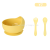 Children's Tableware Set Baby Silicone Bowl Set Baby Solid Food Bowl Edible Silicon Fork Spoon 3/6 Pieces