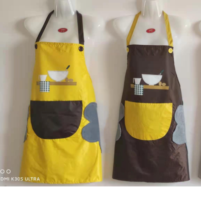 Waterproof Apron Cute Coffee Cup Waterproof and Oil-Proof Kitchen Restaurant and Cafe Work Clothes Overclothes Apron