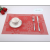 Placemat Household Insulation Mat Waterproof and Oil-Proof Japanese and European Style Hotel Golden, Silver and Pink Printed Simple Western Food Pvc