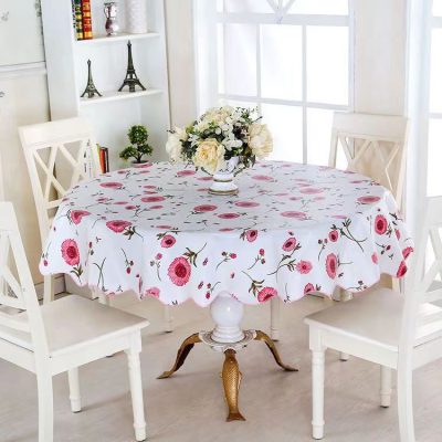 Waterproof and Oil-Proof Affordable Luxury Style round Tablecloth Dining Room/Living Room Decorative Tablecloth Coffee Table Table Mat Tablecloth