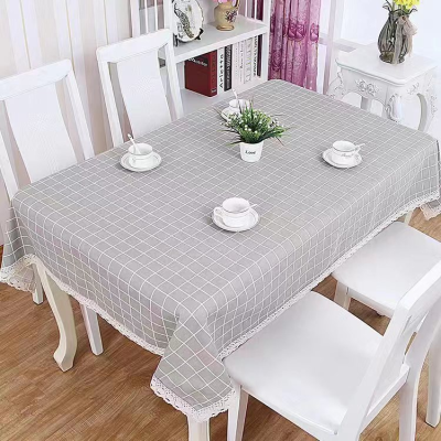 Square Canvas Tablecloth Dining Room/Living Room Decorative Lace Tablecloth Fashion Fresh Table Mat Thickened Tablecloth
