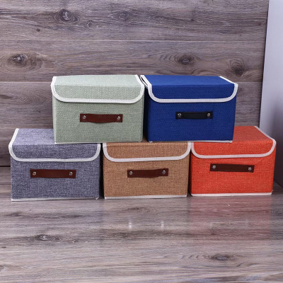Storage Box Foldable Storage Box Snack Toy Sundries Book Storage Box with Handle Small Storage Box