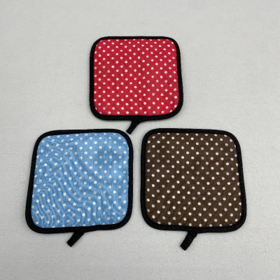 Cotton and Linen Fabric Cushion Dot Series High-Temperature Resistance Anti-Scald Insulation Water Cup Tea Cup Plate Fabric Mat Heat Proof Mat
