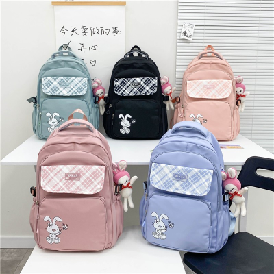 New Large Capacity Backpack Fresh Simple Girls Korean Cute Backpack Middle School Students Leisure Schoolbag Wholesale