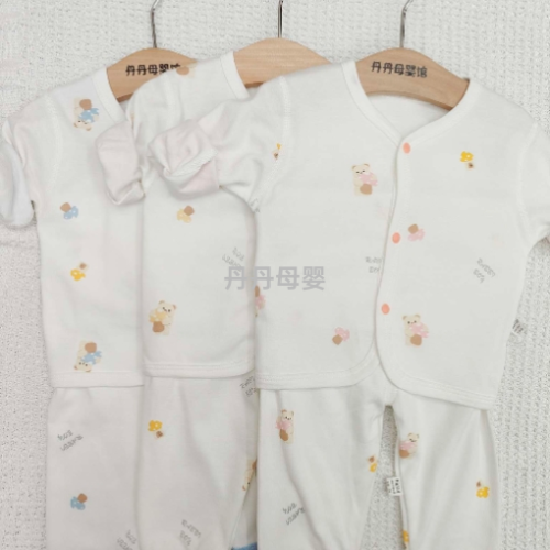 2024 new 0-1 months infant children‘s wear a pair of buckles pure cotton baby sets
