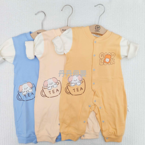 2024 new 73-size 90 soft wool one-piece infant children‘s wear