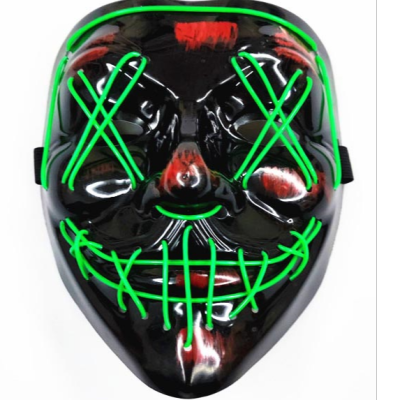 Party Mask New Props Ghost Face Mask Luminous Mask Creative Led Luminous Mask Horror Luminous Mask