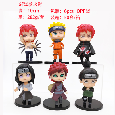6 Generation 6 Naruto Garage Kits Ornaments Doll Naruto Sasuke Gaara Anime Toys Wholesale