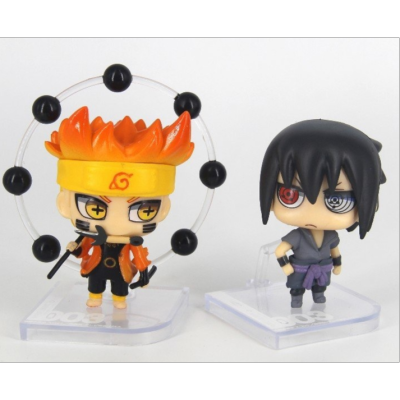 Anime Fire Shadow Toys Six Naruto Mosquito-Repellent Incense Eyes Sasuke Q Version 2 Capsule Toy Decoration Model Handmade Toy