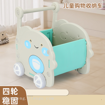 Children's Educational Multi-Functional Walker Shopping Cart Storage Car Boys and Girls Novelty Stall Toys One Piece Dropshipping