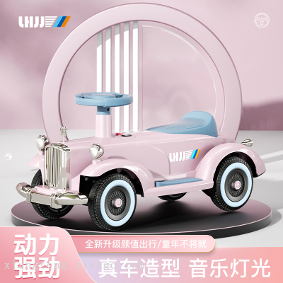 Children's Electric Bubble Car Small Train Can Take People Children's Electric Motor Boys and Girls Toy Car Mule Cart