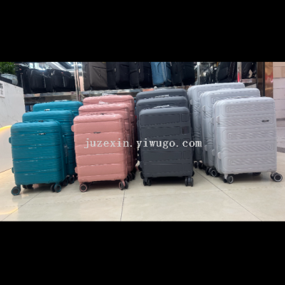 Factory Direct Supply Cross-Border Pp Semi-Finished 1213-Piece Universal Wheel Business Travel Luggage Luggage Trolley Case Boarding Bag