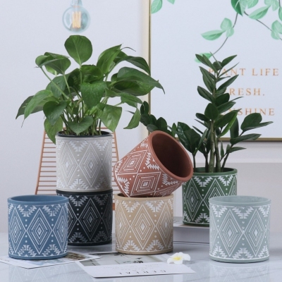 Nordic Cement Flower Pot Creative Domestic Furniture Indoor Decorations Cactus Succulent Potted Gardening