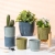 Nordic Style Simple Stone Pattern Wood Holder Ceramic Flower Pot Creative Home Flower Pot Fleshy Green Plant Pot