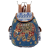New Ethnic Style Embroidered Jacquard Canvas Women's Backpack College Style Large Capacity Drawstring Backpack with Buckle Cover