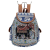 New Ethnic Style Embroidered Jacquard Canvas Women's Backpack College Style Large Capacity Drawstring Backpack with Buckle Cover