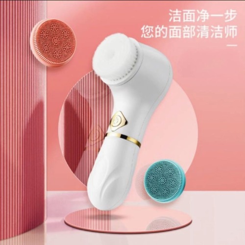 跨境电动洁面仪毛孔清洁器振动洗脸仪新款硅胶便携式按摩洗脸刷